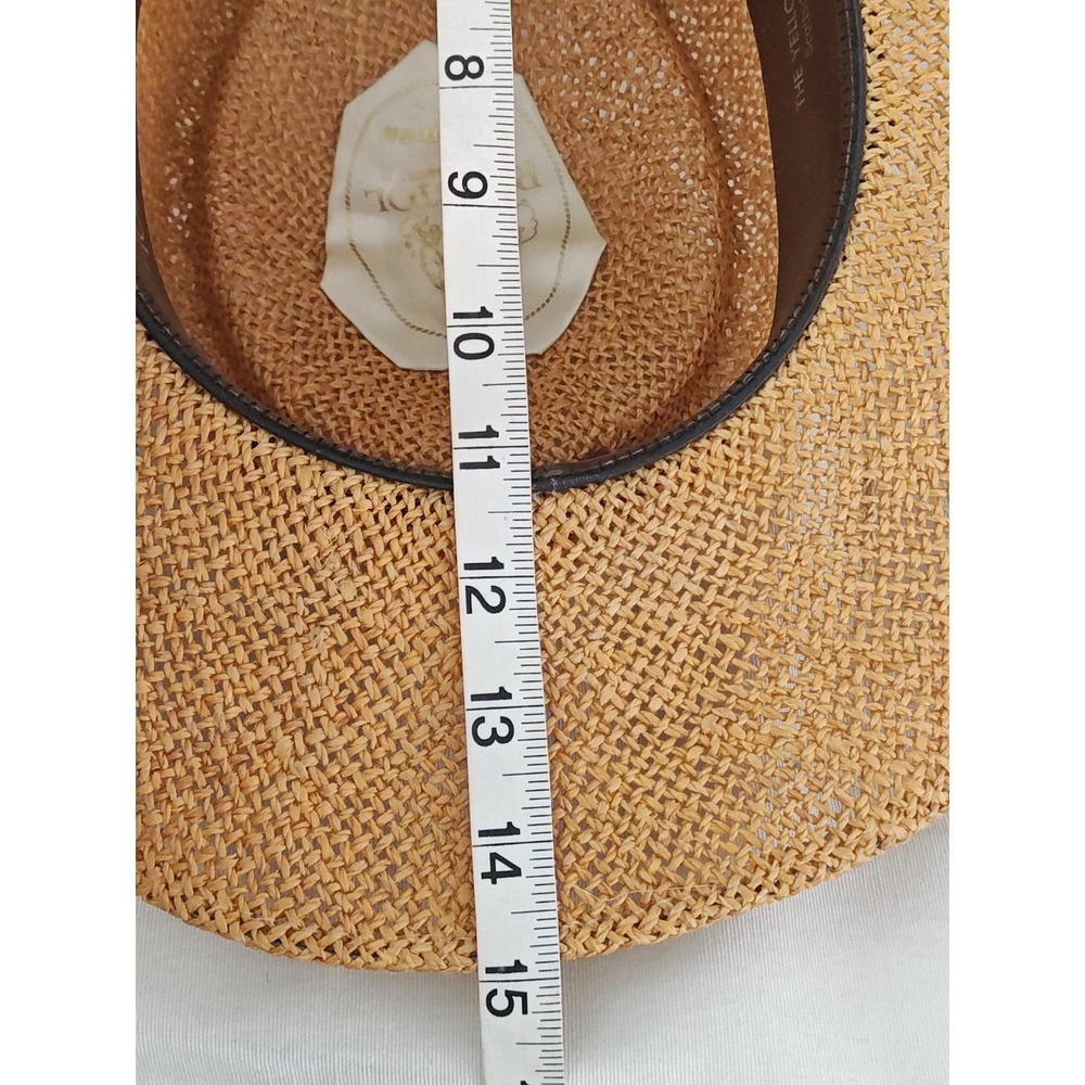 Vintage Resistol Cowboy Hat Boho Yellow Rose Straw Self Conforming Texas USA - Picture 10 of 14
